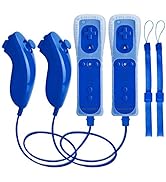 Motion Plus Wii Controllers 2Packs with Nunchucks, Wii Remote Controllers Compatible for wii and ...