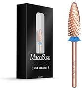 MelodySusie Long Flame Nail Drill Bits, 3/32'' Carbide Tungsten Bits, Suitable for Manicure Pedic...