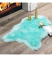 MIULEE Fluffy Rug Soft Shaggy Faux Fur Area Rug Luxury Plush Sheepskin Carpet for Bedroom Living ...