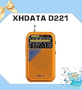 XHDATA D221 NOAA Weather Radio Portable AM FM Shortwave Radio Receiver, 2 AA Battery Operated, Tr...