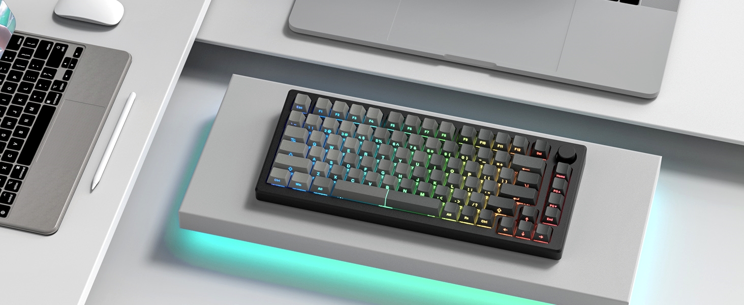 womier gradient grey keycaps