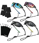 NACHLYNN 2/4/6 Pack Polarized Sport Sunglasses for Men Women Cycling Fishing Running Shades Sungl...