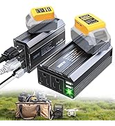 300W Portable Power Inverter Compatible with DeWALT 20V Battery, 2PCS Outdoor Battery Converter 3...