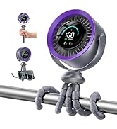 KIMMOO Portable Stroller Fan, 3 in 1 Rechargeable Personal Cooling Fan for Stroller with 100 Spee...