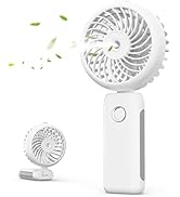 RNKRUN Portable Handheld Misting Fan, USB Rechargeable Personal Mister Foldable Fan with Water Ta...