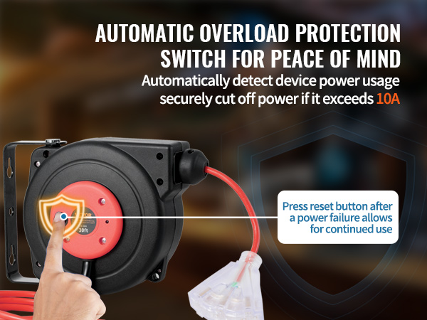  retractable cord reel