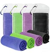ExTowel Excellent Cooling Towels 4 Pack 40"x12" Soft Gym Towels for Men Women, Sweat Towels for W...