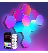 LED Hexagon Lights, Smart Home LED Wall Lights Work with Alexa Google Assistant, RGBIC Gaming Lig...