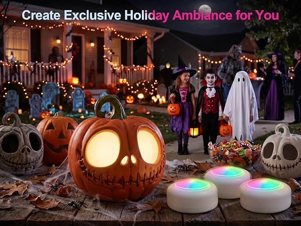 Remote Controlled 16-Color RGBW Puck Lights for Bambu lab KC007, Wireless 3D Print Puck Light 