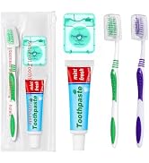 skourvut 20 Disposable Toothbrushes with Toothpaste Set Individually Wrapped Travel Toothbrushes ...