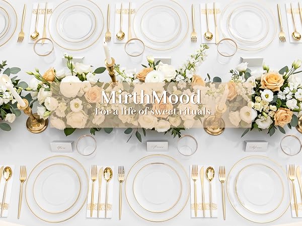 MirthMood Exguisite Design Clear and Cold Plastic Plates