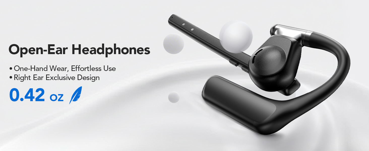 Open-Ear All-Day Comfort Crafted for Right Ear, Universal Ear Shape Fit