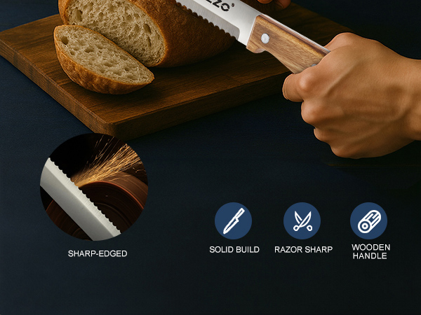 Serrated Bread Slicing Knife