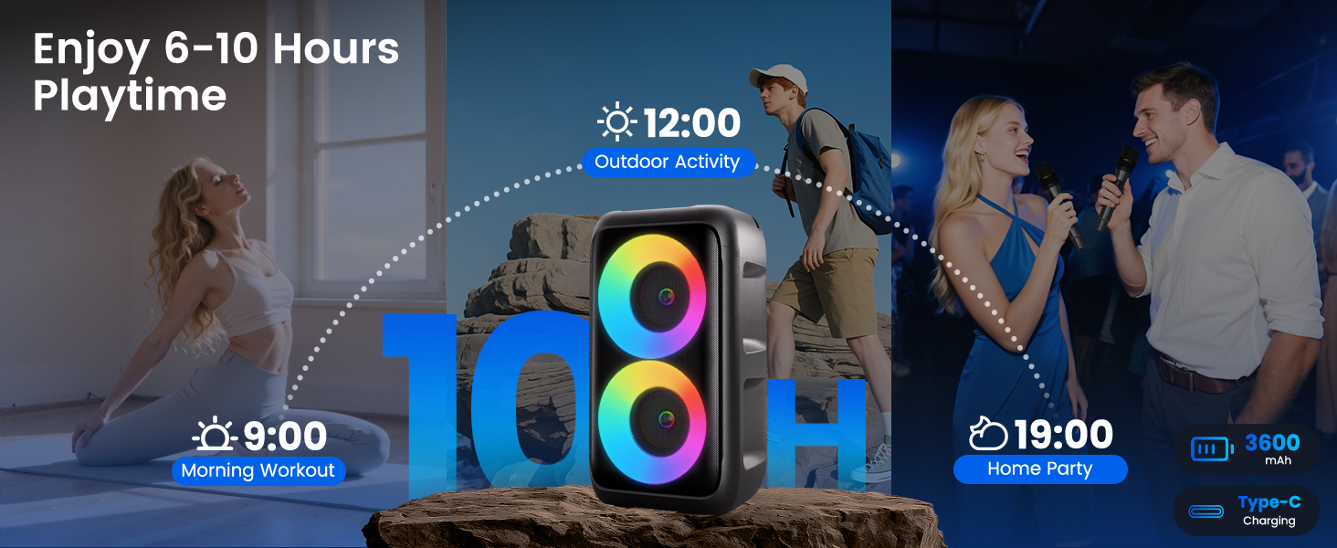 big speakers bluetooth speaker big blue tooth microphone for speaker portable party speaker