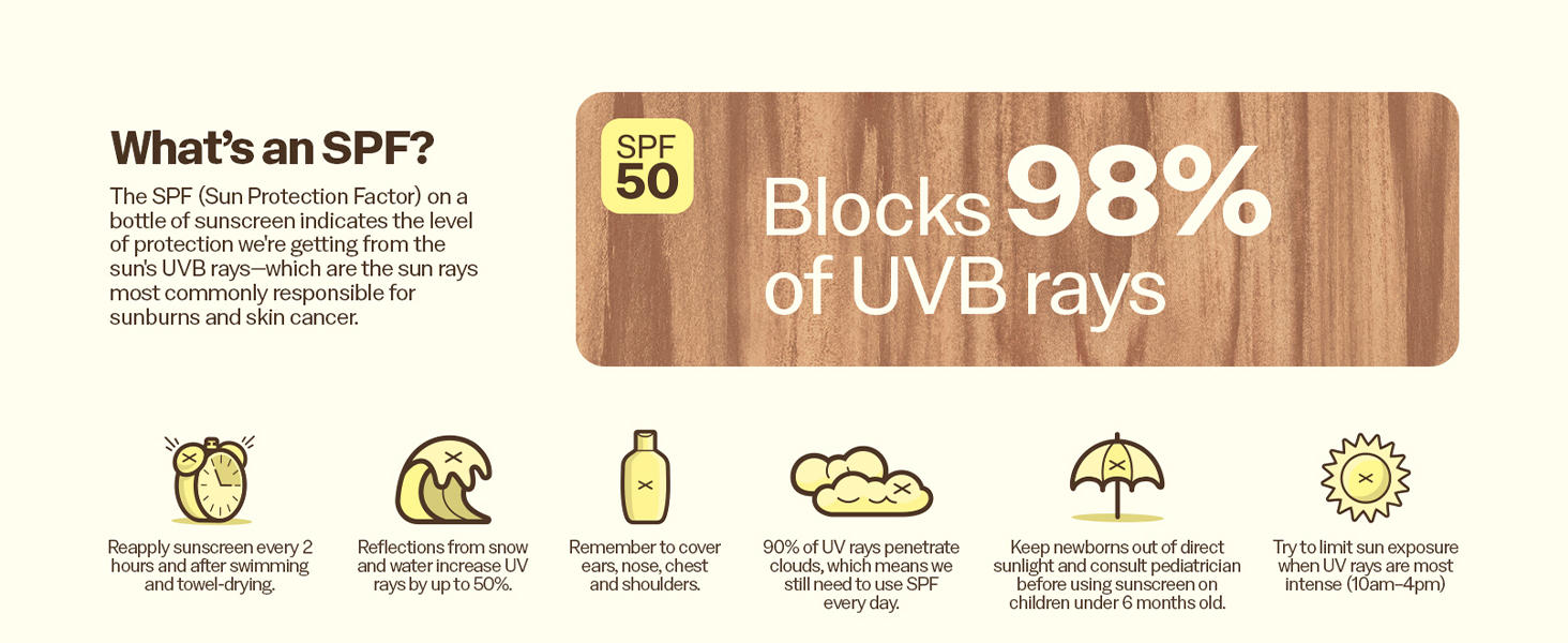 Sun Bum SPF 50 education
