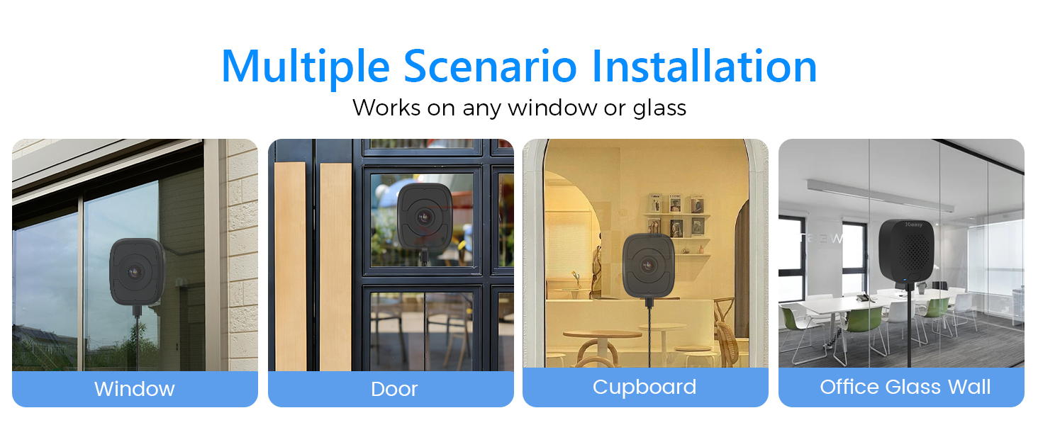 8MP 4K Window Camera Magnetic Mount with 32GB SD Card