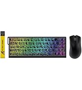 ATTACK SHARK X68 HE Wired Rapid Trigger Mechanical Gaming Keyboard and R1 Mouse with Adjustable A...
