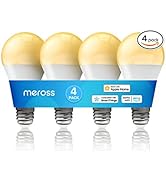 meross Smart Light Bulb, Dimmable Wi-Fi LED Bulb Compatible with Apple HomeKit, Siri, Alexa, Smar...