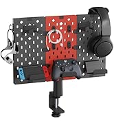PEGZONE Modular Headphone and Controller Holder for Game, Clamp-on Pegboard, Rotatable Controller...