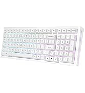 Redragon K723 Wireless Mechanical Gaming Keyboard Creamy, Bluetooth/2.4G/USB-C Wired, RGB Backlit...