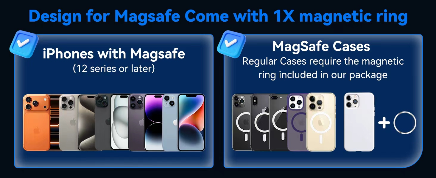 Design for Magsafe Come with 1X magnetic ring