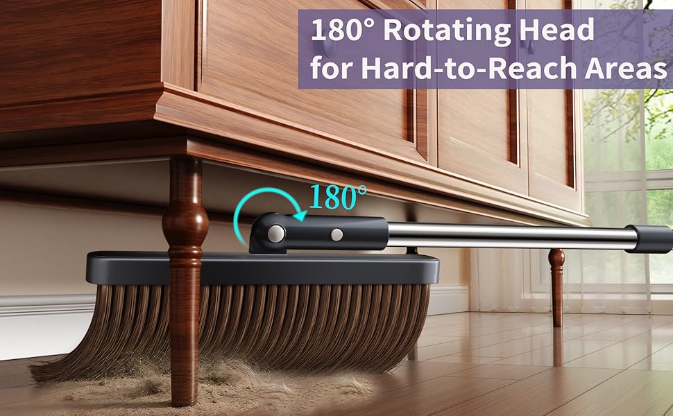 The rotating broom for hard to reach areas