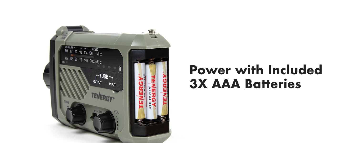 power with included AAA batteries
