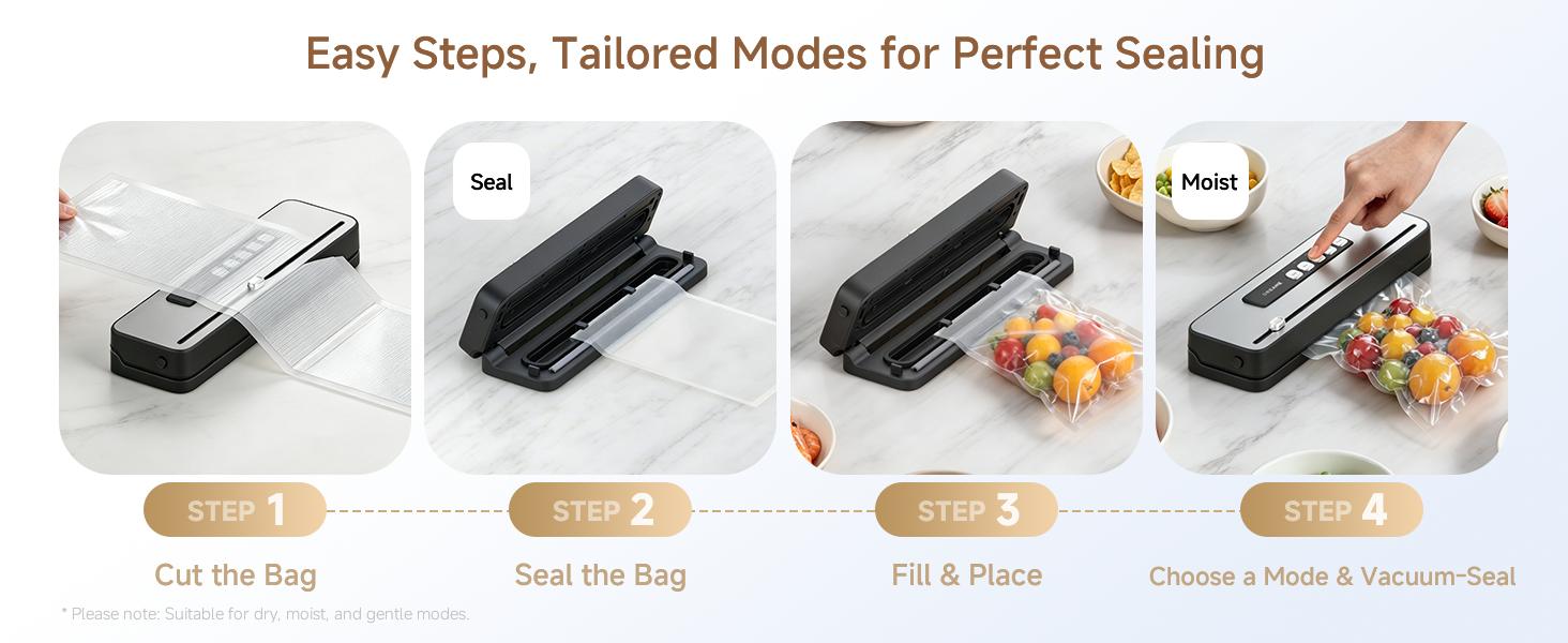 Easy Steps, Tailored Modes for Perfect Sealing