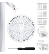 RGBZONE 32.8ft 5 Pin RGBW Extension Cable Wire and 5 Pack 5 Pin RGBW LED Light Strip Connectors S...