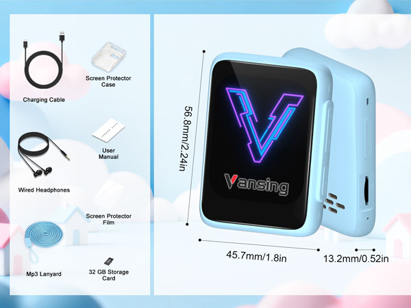 mini mp3 player, audio player, digital music player, portable audio player, media player