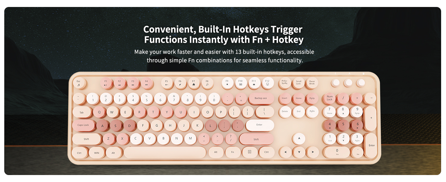 colorful wireless keyboard