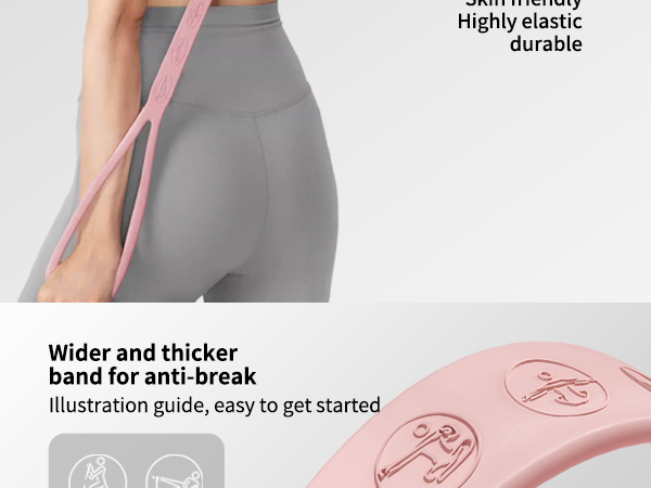 Resistance Bands with Handles Exercise Band with Stretch Figure 8 