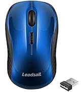 LeadsaiL Wireless Mouse Silent 2.4G USB Computer Mouse Compact Optical Cordless Mouse Mini Quiet ...