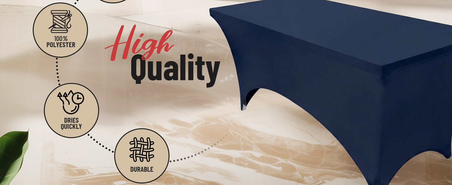 spandex table covers 8ft navy blue, 8 ft navy blue tablecloth, spandex 8 foot table cover navy