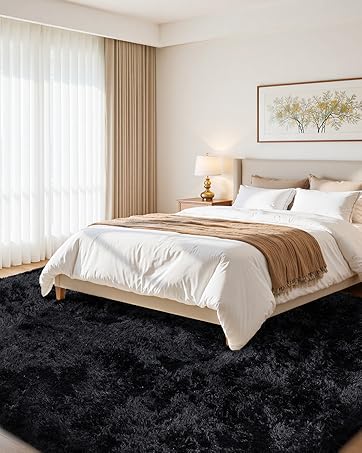 bedroom fluffy rug