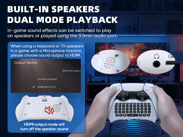 Built-in Speaker&amp;3.5MM Audio Jack for PS5/PS5 Pro Voice Chat Board