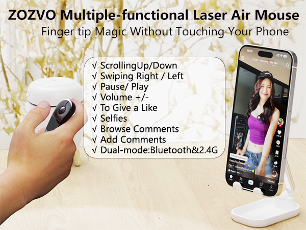 ZOZVO Multiple-functional Laser Air Mouse