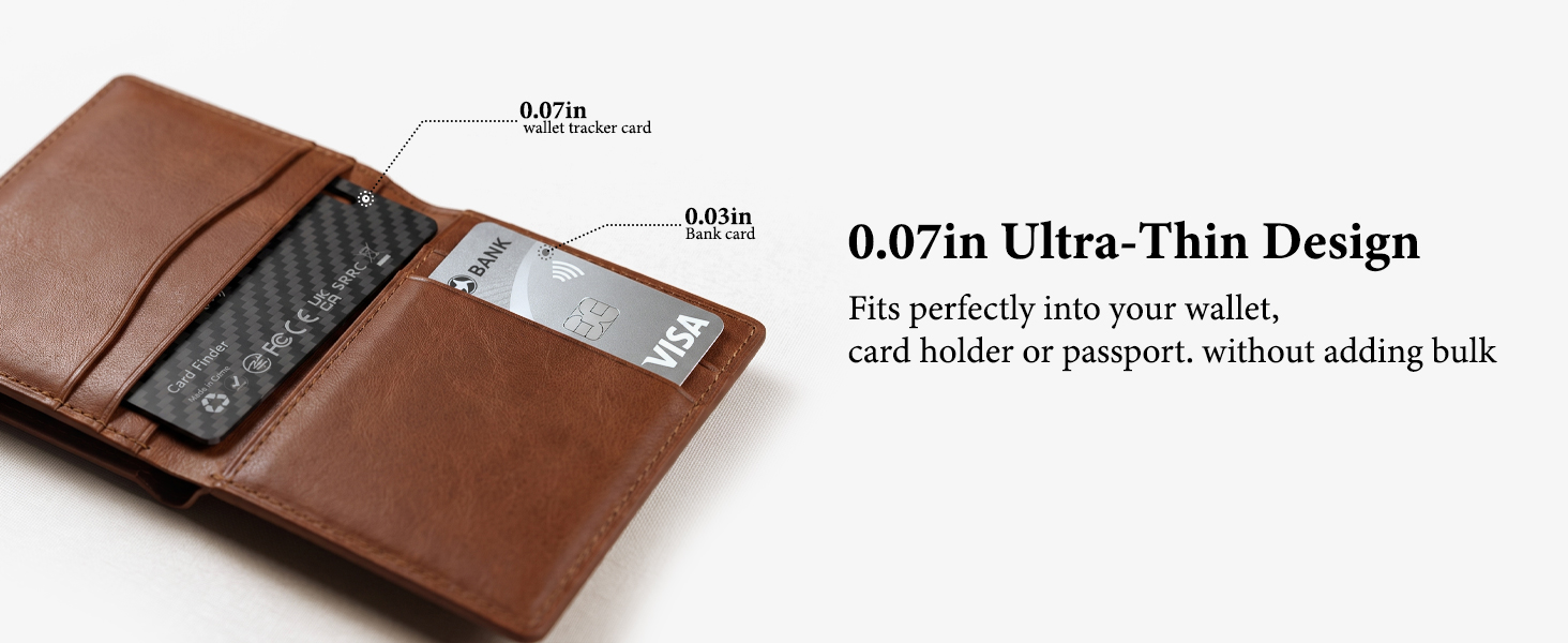 Ultra silm wallet tracker card