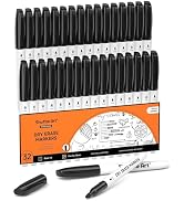 Shuttle Art Dry Erase Markers, 32 Pack Black Whiteboard Markers,Fine Tip Dry Erase Markers for Ki...
