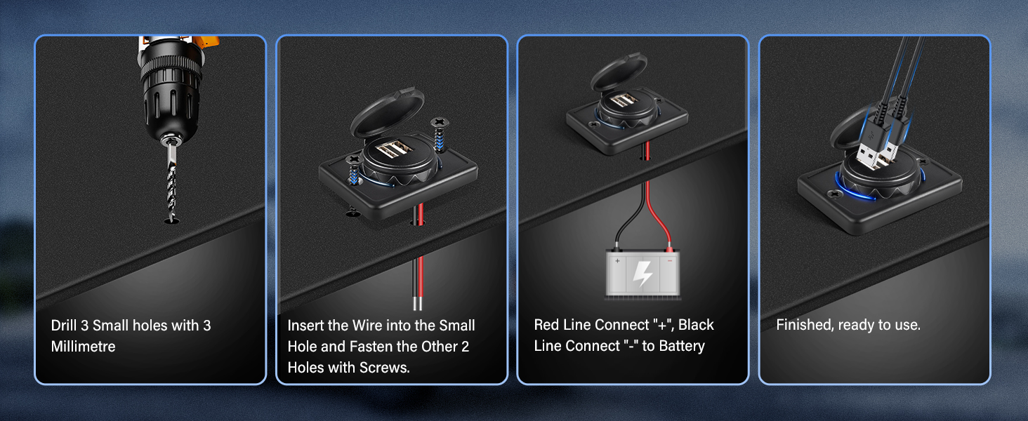 Dual USB car charger socket