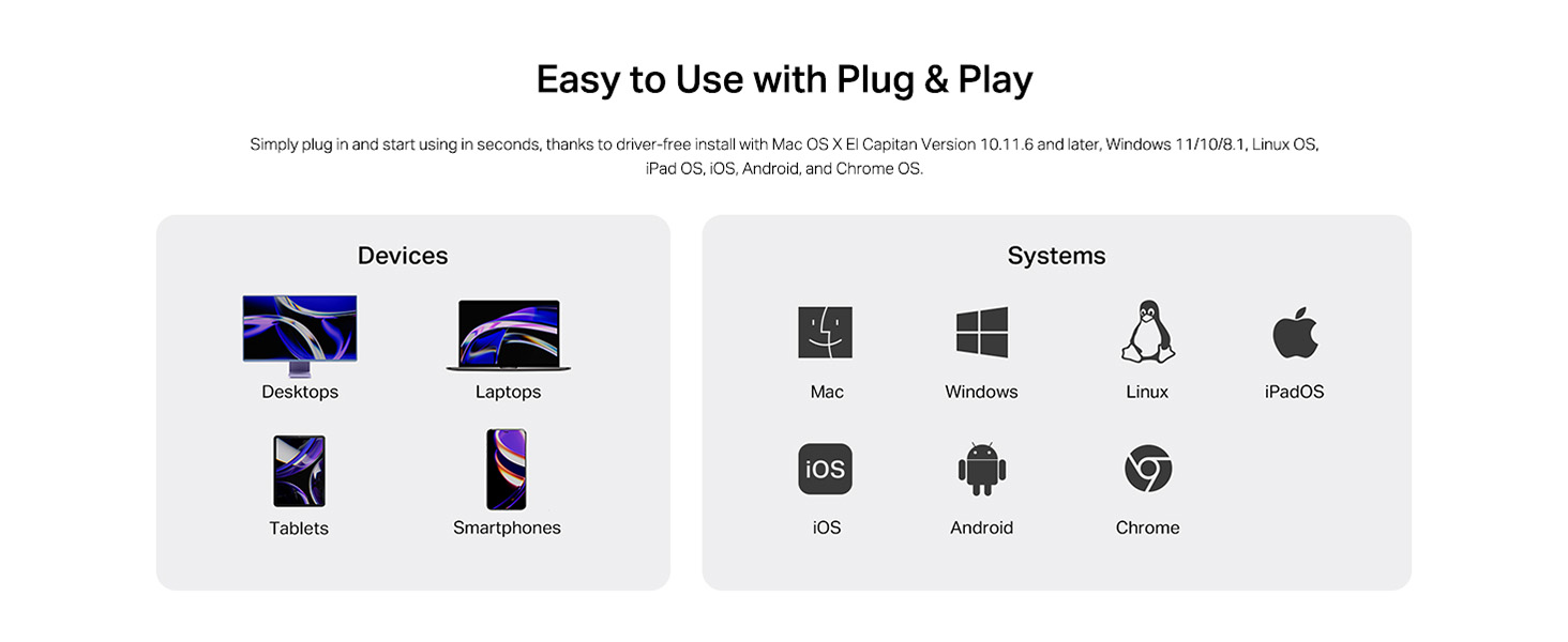 Easy to Use with Plug &amp;amp; Play