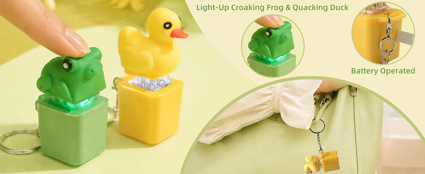 EDERUMI Animal Keyboard Fidget Keychain Product Details