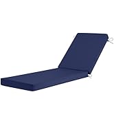 Basic Beyond Chaise Lounge Cushions Outdoor, 3-Layer Waterproof Outdoor Furniture Cushions with R...