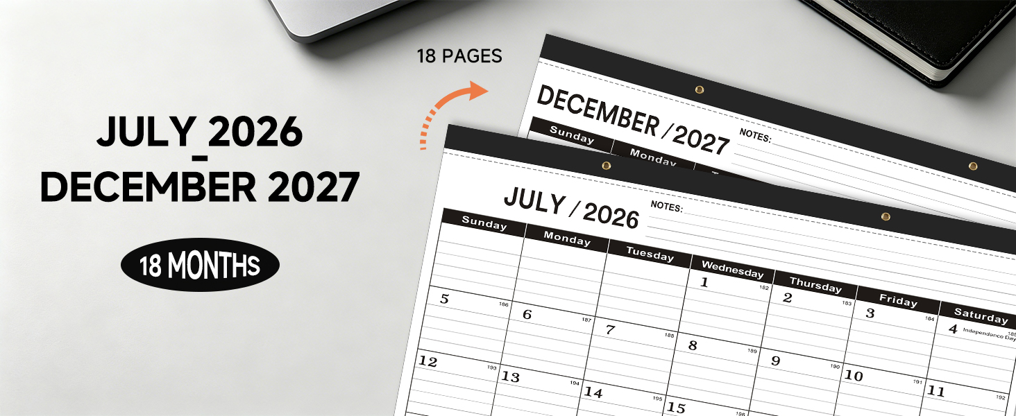 Desk Calendar 2026-2027