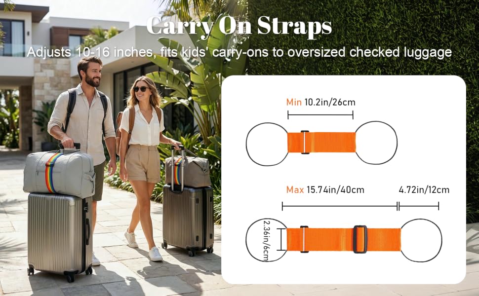 adjustable luggage straps