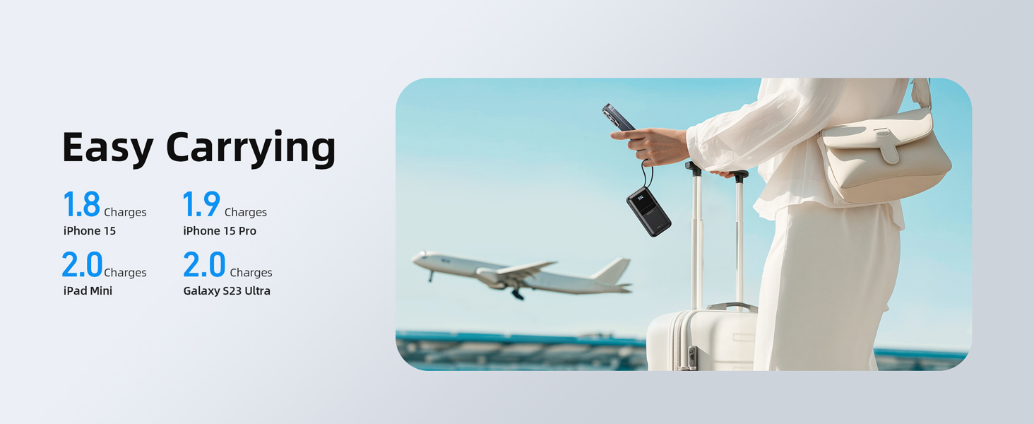 30w power bank fast charger portable