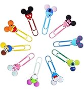 AUAUY 10PCS Cute Mouse Paper Clips, Book File Page Marker Clips for Teacher &amp; Students, Colorful ...
