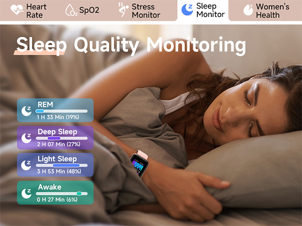 Smartwatch with Bluetooth Calls, Heart Rate/Sleep/SpO2 Monitor, IP68 Waterproof Fitness Tracker