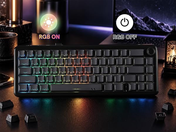 dagaladoo Shine Through keycaps Set,Double Shot PBT keycaps Mecha Armor