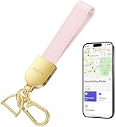 Keychain, Works with Apple Find My, Leather Car Keychain for Women and Men, Car Key Fob Holder, K...
